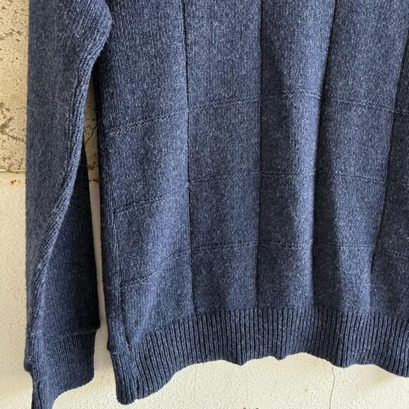 Vtg Sweater Mens M Blue V Neck Pullover Furnace Creek USA Made Grandpacore Prep - Picture 2 of 7